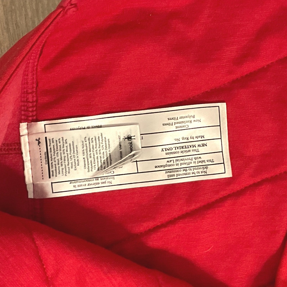 Smartwool smartloft 60 merino wool skirt quilted red NWT Medium - Picture 11 of 12